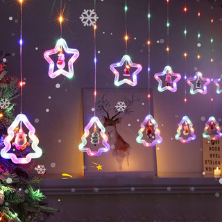Luces De Navidad Led Cortina 3d Figura Decorativas Color Usb Luces De Navidad Led Cortina 3d Figura Decorativas Color Usb