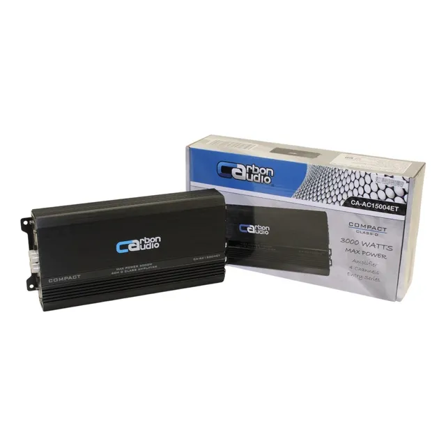 Amplificador Compact Carbon Audio Clase D 4 Ch 3000w Max Negro