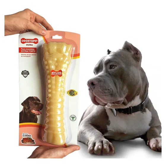 Brinquedo Para Pitbull Mordida Extra Forte Odontopet Dura Cor Monster 40Kg