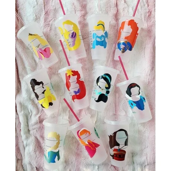 Vectores Para Sublimar Vasos Princesas Formato Pdf 