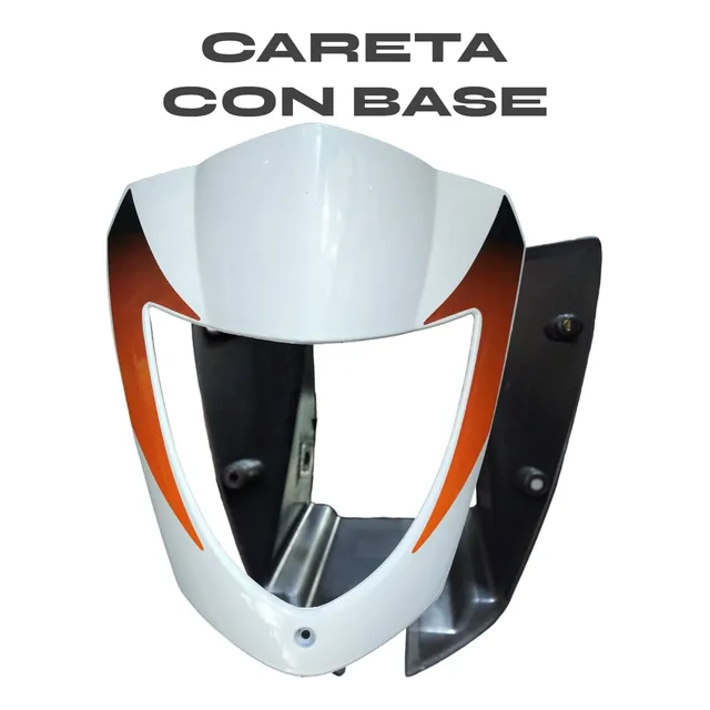 Frontal Tapa Careta Delantera Moto Tx  200 Con Base Blanco