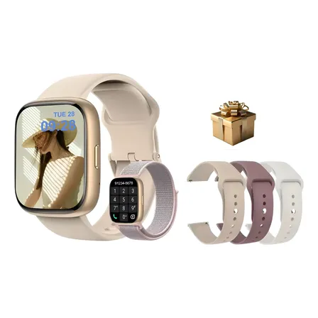 Relógio Smart Watch Lançamento 2026 P/ iPhone Samsung Xiaomi Dourado