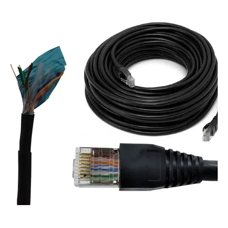 Cabo Rede Cat6 Blindado Ftp Externo Dupla Capa Preto 10m