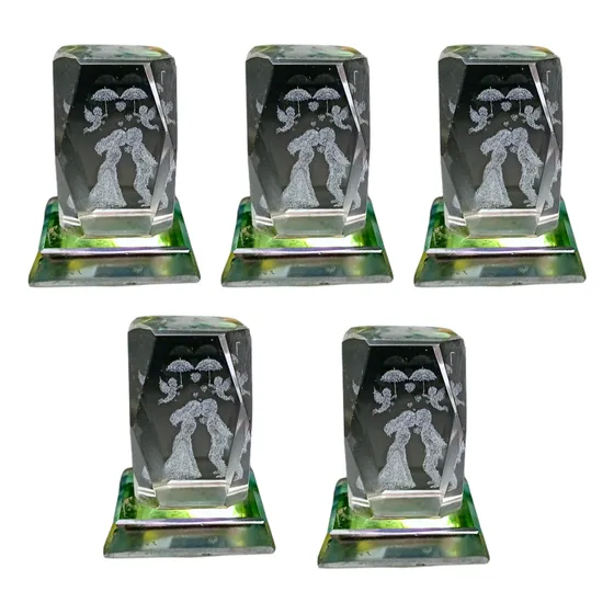 X10 Cubo Cristal Grabado Laser Enamorados Souvenir