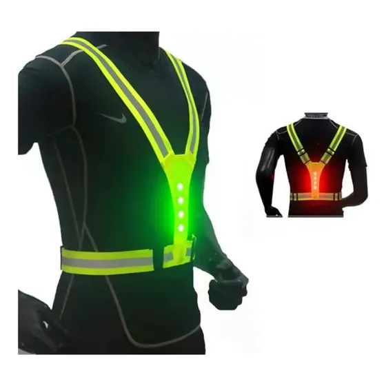 Chaleco Reflectivo Con Luz Led, Alta Visibilidad Unisex