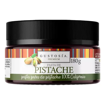 Pasta Gustosia Premium Pistache 100% California 180g Pasta Saborizante  Pistache Puro California