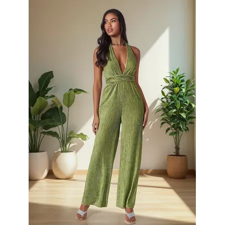 Entero Jumpsuit Mono Halter Escote Espalda Fiesta  El 149
