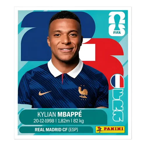Figurinha Kylian Mbappé Fra 20 França Copa Mundo 2026