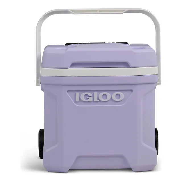 Hielera Igloo Latitude con ruedas de 15 litros color lila