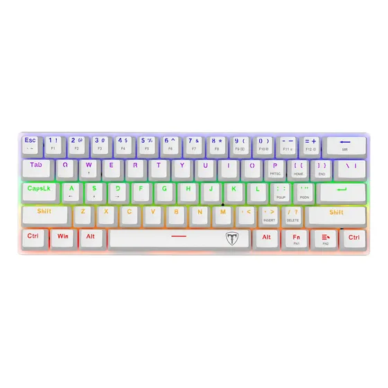 Teclado Gamer Tkl T-dagger Arena Lite T-tgk321 W-l Rainbow Blanco