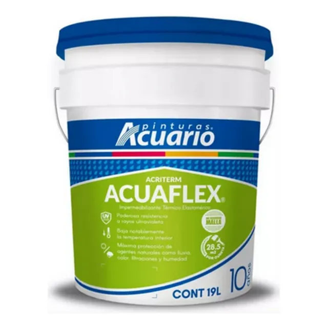 Impermeabilizante Acuaflex Acriterm 10 Años - 19 L Bco-terra