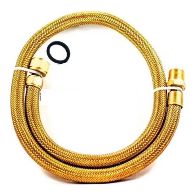 Mangueira Flexivel Para Gás Encanado 1,20mt Cobre Gas Gn Glp