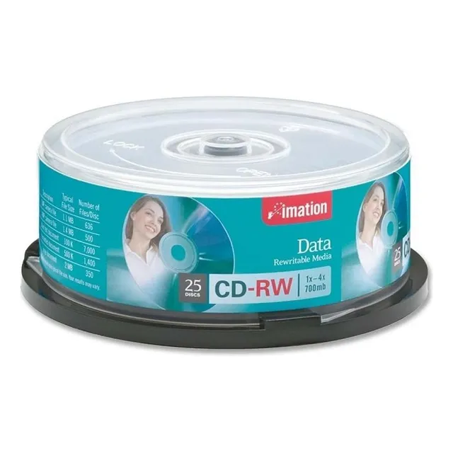 Cd-rw 80 Min 700mb Imation 1x 4x Cono X 25 Re-grabable