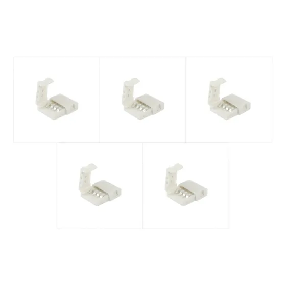 Kit 5pz - Broche Conector Junta Para Unir Tiras Led - Cople Tiras Unicolor Digitales Rgb Rgbw