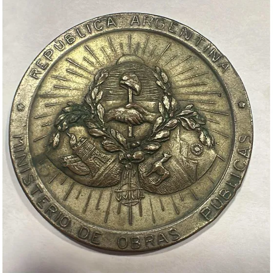 Medalla Ferrocarril  Andino A Villa Dolores 1905  Mb+