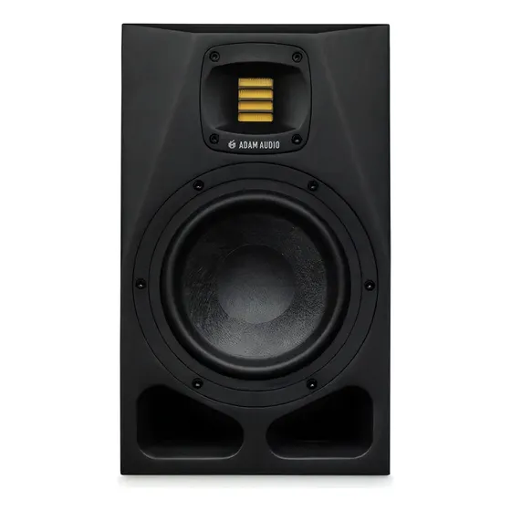 Monitor de estúdio ativo profissional preto Adam A7v de 130 watts