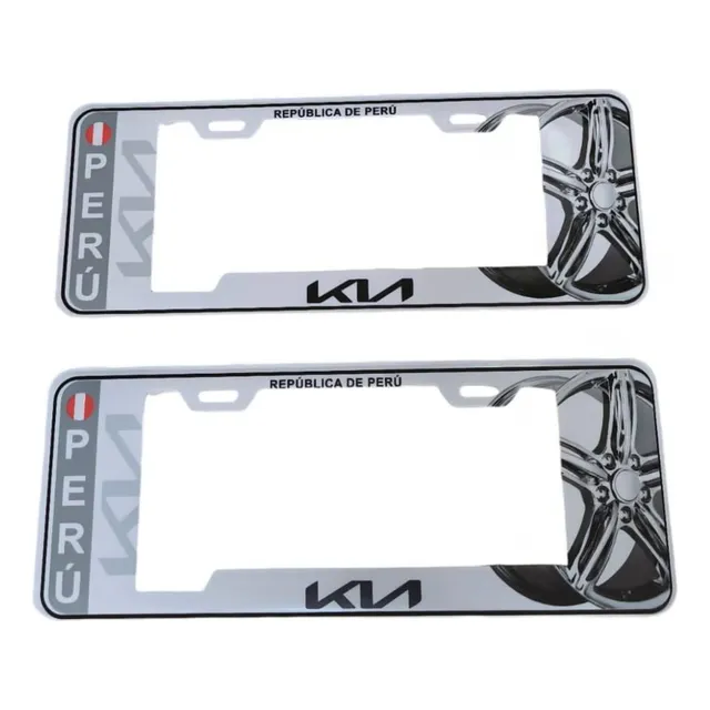 Portaplaca Europea Kia Blanco