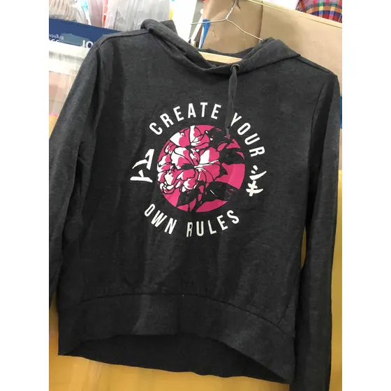 Sudadera De Mujer Juvenil Con Gorro Gris