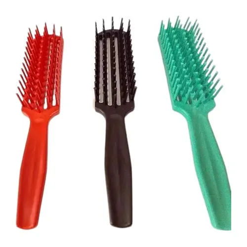  12 Escovas De Cabelo Plastico Jacaré Cores/tipo Avon 