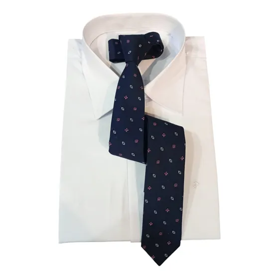 Corbata Vestir  Hombre Combinada Trebol Violeta Oscuro Uva