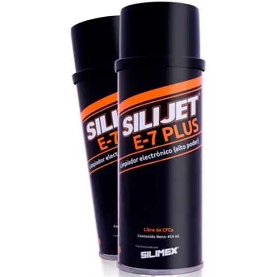Limpiador Dielectrico Silimex Silijet E-7 Plus Alto Poder 454ml negro
