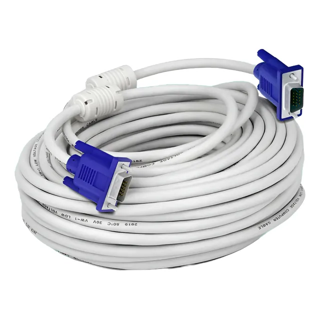 Cable Vga 20 Metros Macho A Macho Conexión Db15