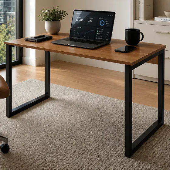 Mesa Escrivaninha Diretor Industrial 100cm Mdf Premium E Aço