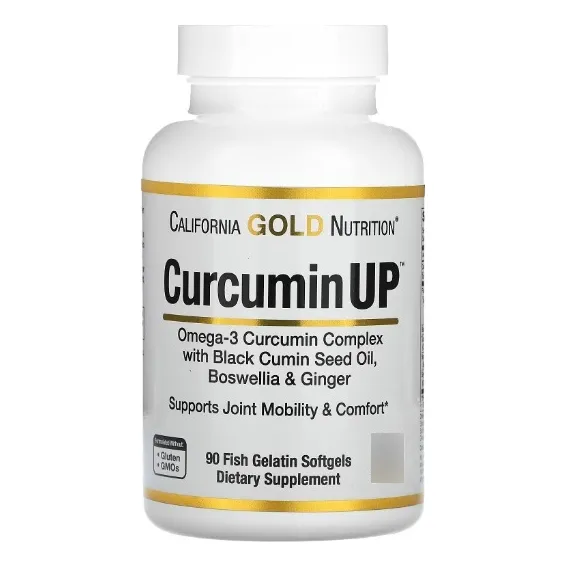 Suplemento Curcumin Up, 90 Fish Gelatin Softgels Sabor Sin Sabor