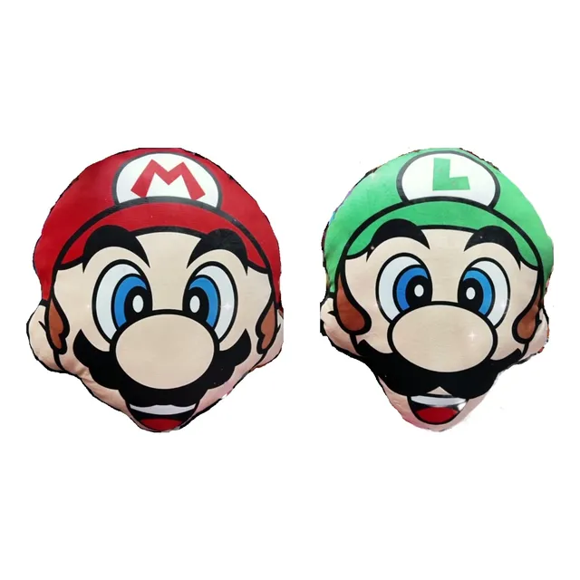 Set De 2 Cojines Almohada Kawaii Mario Bros Y Luigi
