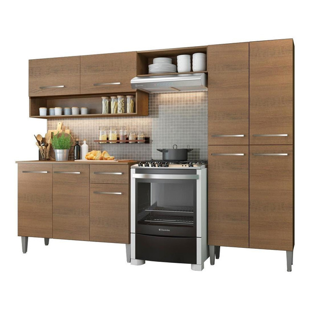 Cozinha Compacta Madesa Emilly Pop Armário Balcão Paneleiro