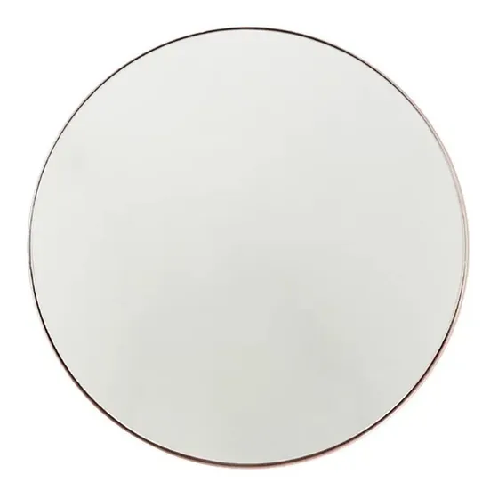 Espelho Redondo 50cm Com Suporte Para Fixação Sala Banheiro