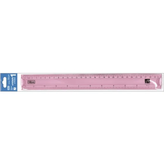 Régua Tilibra Flexível 30cm Academie Rosa Claro