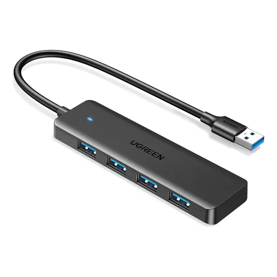 Ugreen Hub Adaptador Usb 3.0 4 Puertos 5gbps Pc Laptop 25851 Color Negro | Cuotas sin interés