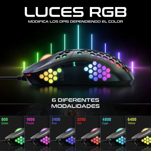 Mouse gamer gamer OnikumaProfessional Gaming CW903 negro