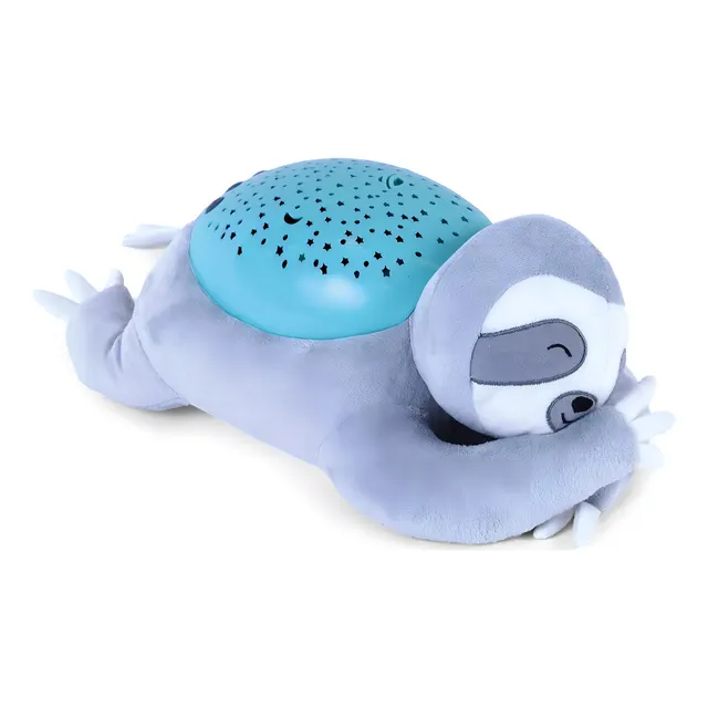 Juguete Perezoso Proyector Luz Nocturna Sonidos Para Bebe Color Gris
