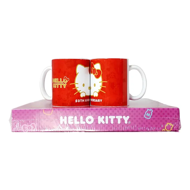 Taza De Loza Hello Kitty 11oz - Fondo Rojo