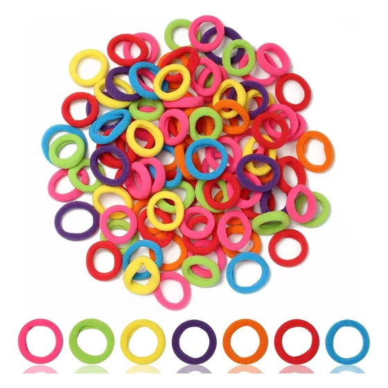 Set X100 Colitas Para Pelo Elásticas Chicas Gomitas Cabello