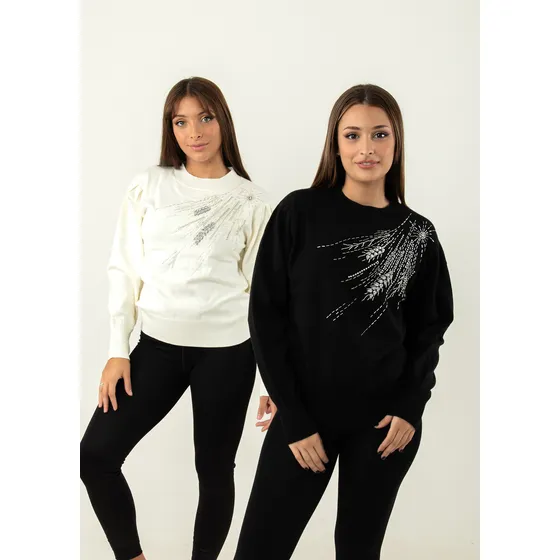 Sweater Con Apliques Metal Byh