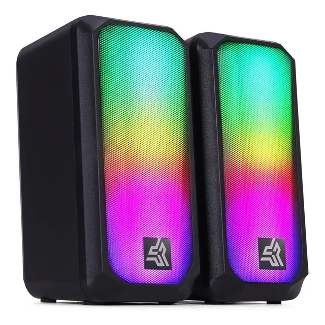 Caixa De Som Pc Gamer Led Caixinha Notebook Subwoofer Usb Caixa De Som Pc Gamer Led Caixinha Notebook Subwoofer Usb