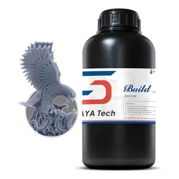 Resina Uv Para Impresora 3d Siraya Tech Build Sonic Grey 1lt Color Gris
