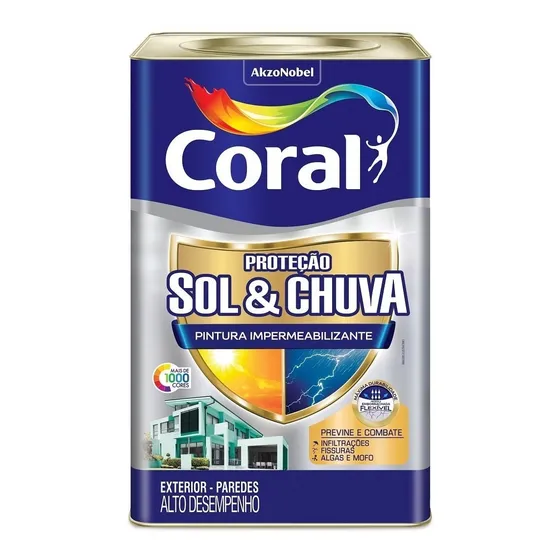 Tinta Sol E Chuva Emborracha Impermeavel 16l Broto De Feijão