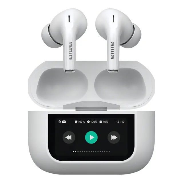Auriculares In-ear Inalámbricos Aiwa Awtwsgprow Noise Cancelling Blanco