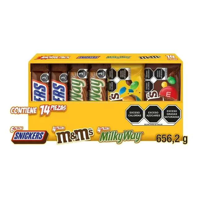 Snickers M&ms Y Milky Way Surtido Chocolates Caja 14pz