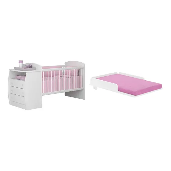 Kit Cuna Con Cómoda + Cambiador De Pañales 4122-2095