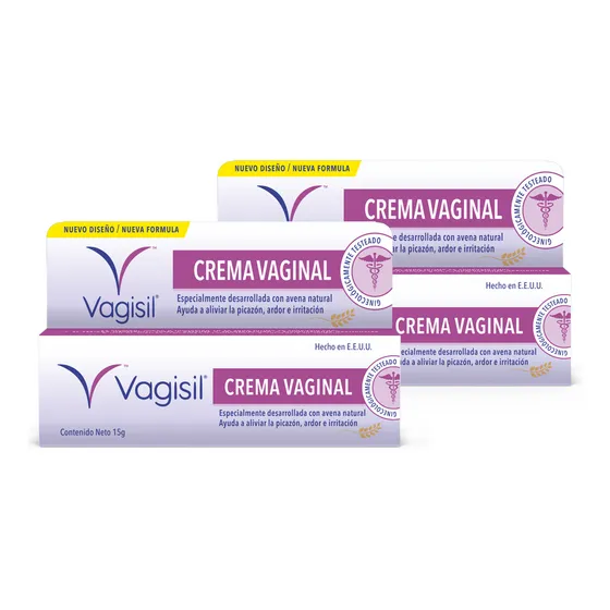 Kit 2 unidades Crema Vaginal Vagisil Previene la Irritación con Avena y Manteca Karité por 15g c/u
