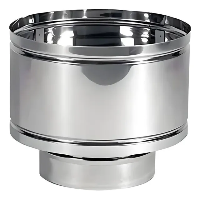 Sombrero Cortavientos 250mm En Acero Inoxidable Chimenea