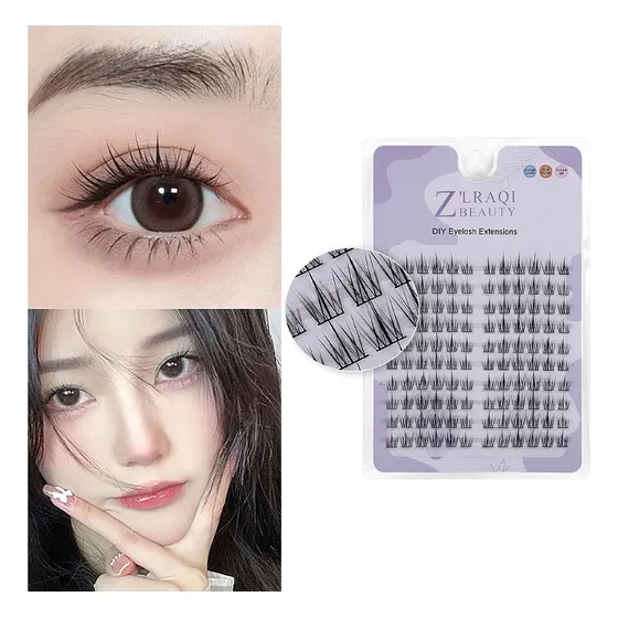 Pestañas Postizas Naturales Segmentación Extensiones Lashes