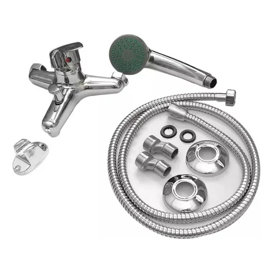 Kit Llave Tina Monomando Cromada Ducha Telefono