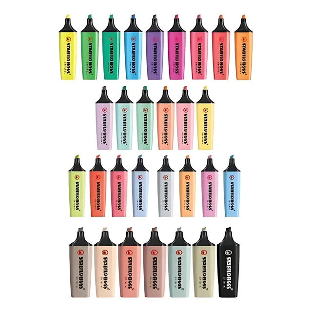 Kit Marcadores Stabilo Boss Gama Completa 30 Piezas Color Multicolor