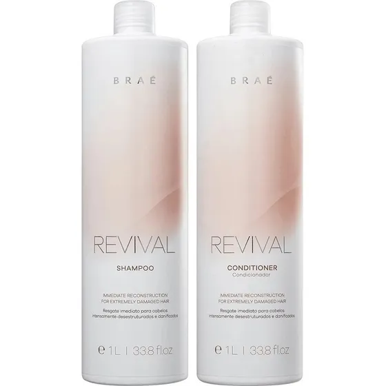 Kit Braé Revival Reconstrutor Shampoo 1l E Condicionador 1l